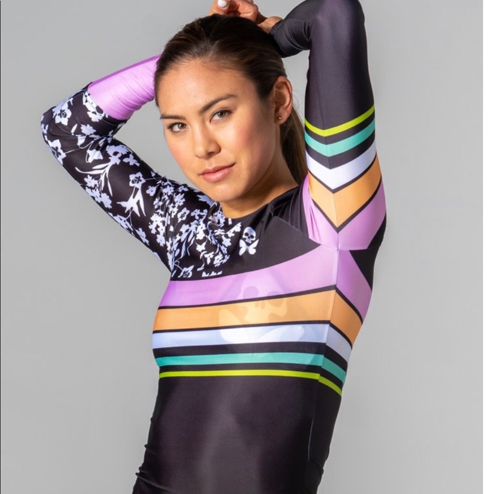 Betty Designs World Cup Rash Guard Small NWT
